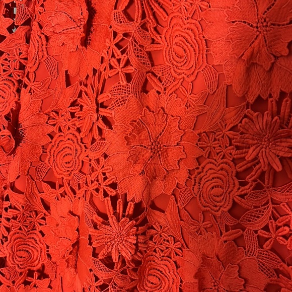 NEW Tuckernuck Red Guipure Lace Daphne Dress Size Large - Picture 6 of 9
